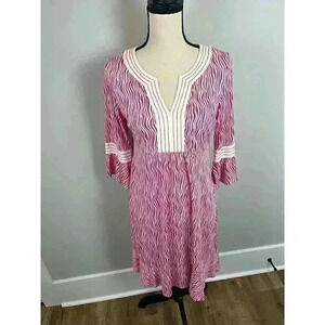 Lilly Pulitzer Twyla Midi Dress Bell Sleeve Silk Cotton Pink Zebra All Over M